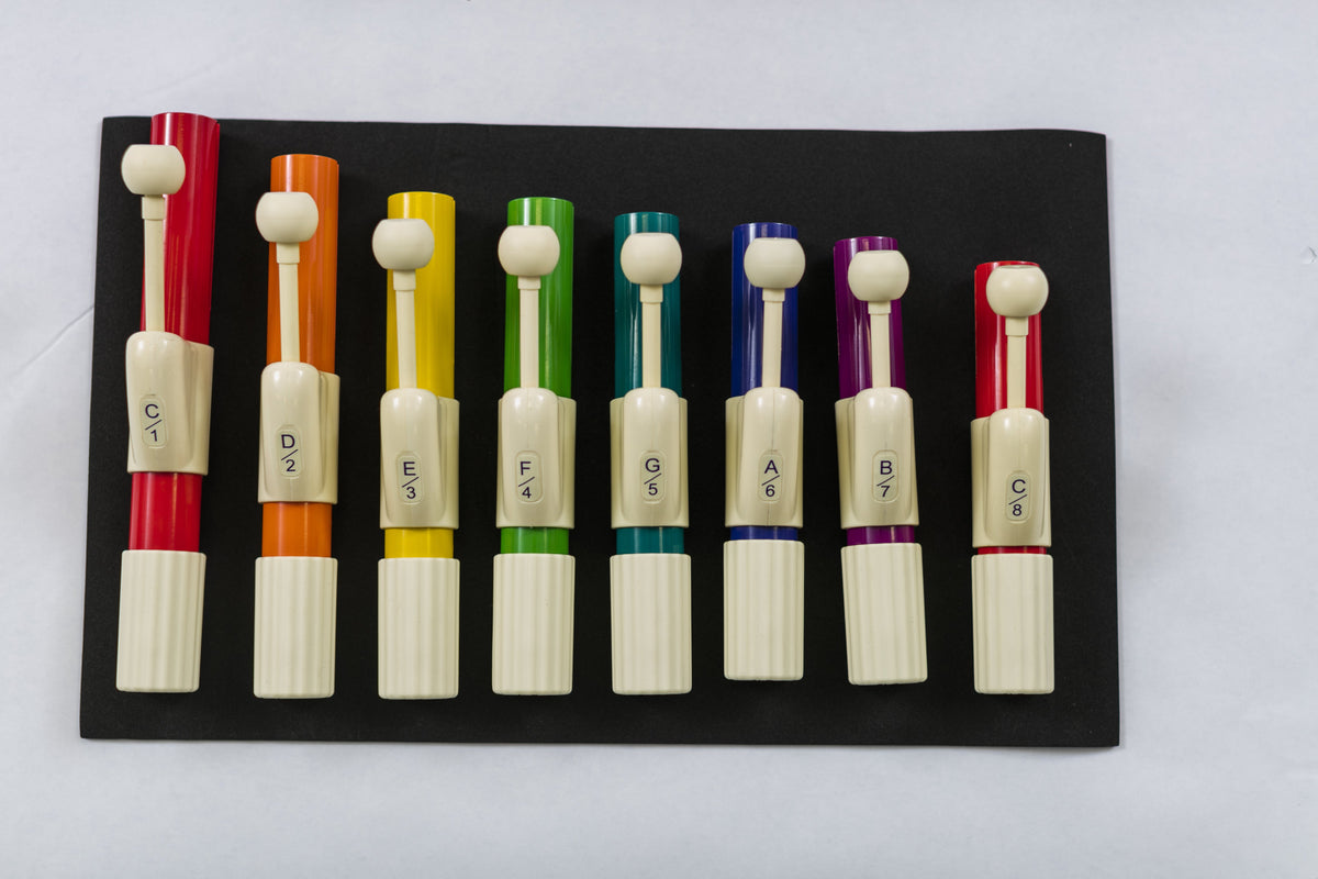 CHROMA-NOTES® 8-Note C Major Diatonic Student Hand Chimes Set (CNC8)