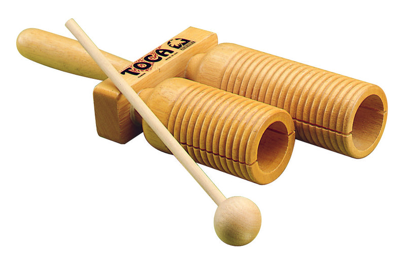 Toca Percussion Two-Tone Wood Block w/ Mallet (T-2111)