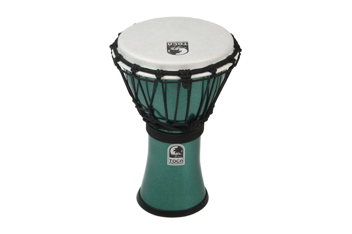 Djembe Toca Freestyle Colorsound - Blu Metallico, Pelle Waterproof, Base Antiscivolo, 7 Pollici - Foto 4