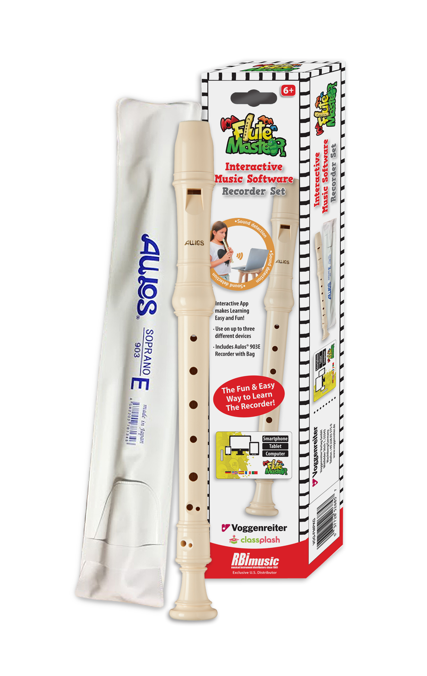 Voggenreiter Flute Master Interactive Music Software Recorder Set