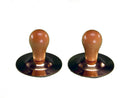 Brass Finger Cymbals with Wood Knobs (pair)