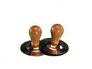 Brass Finger Cymbals with Wood Knobs (pair)