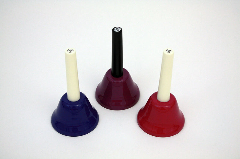 Hand bell clusters, clear plastic