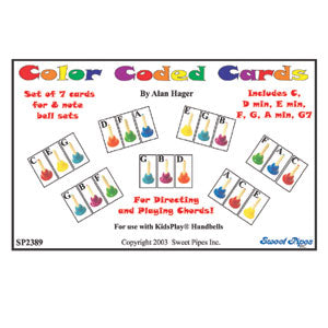 Color Coded Chord Cards for 8-Note Bell Sets