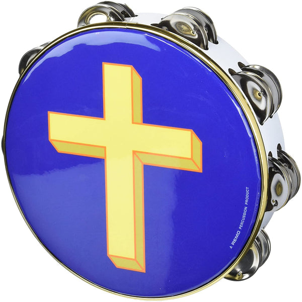 Remo 8 Praise Tambourine Gold Cross
